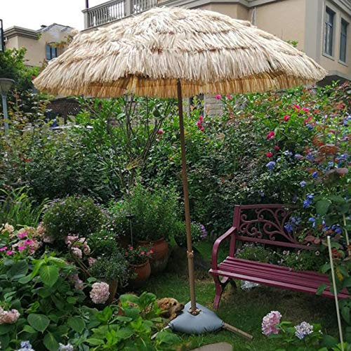HXFAFA Neigbar Stroh Sonnenschirm Bespannung Gartenschirm Wasserabweisende Bespannung Strohschirm wasserdichte Knickbar Neigbar Balkon Deck Höfe (Ohne Basis)
