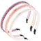 Mlysnd Fascia Strass, 3 Pezzi Cerchietti Per Capelli Cerchietto Capelli Donna Con Strass Per Capelli Cristallo a Fila Cerchietto Moda Capelli Decorazione (Bianco, Viola, Rosa)
