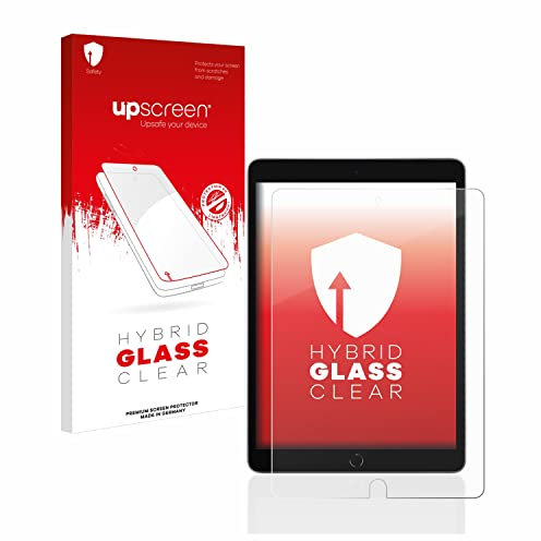 upscreen Schutzglas für Apple iPad 10.2 WiFi 2021 / WiFi Cellular 2021 Schutzfolie, Glas-Folie [Klar, 9H Panzerschutz, Anti-Fingerprint]
