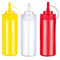 F-HOME Pressez La Bouteille De Sauce, Bouteilles De Condiments Bidon D'huile Plastique Échelle Fine Bouche Pointue Ketchup Le Miel Vinaigrette Crémeuse (Couleur : Mix, Taille : 360ml)