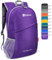 ZOMAKE Ultraleicht Faltbarer Rucksack 20L,Kleiner Rucksäcke Wasserdicht Wanderrucksack Packable Backpack für Damen Herren Outdoor Wandern(Lila)