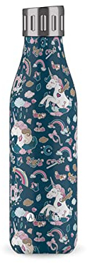 LES ARTISTES Paris A-4326 Bottle'Up, Thermos 500 ml, Gourde isotherme sans BPA, Réutilisable, Garde au chaud 12h et au froid 24h, Acier Inoxydable, Design Unicorn
