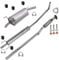 ATEC Germany Auspuff Schalldämpfer Set 1x Abgasrohr vorne, 1x Mittelschalldämpfer, 1x Endschalldämpfer, mit Montagematerial, Kompatibel mit OPEL CORSA C (X01)