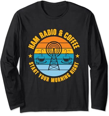 Ham Radio und Kaffee Amateur Radio Langarmshirt