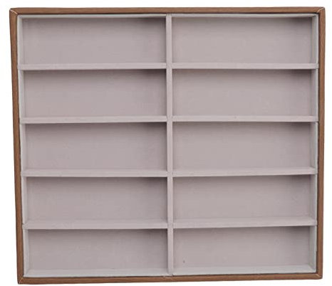 Espositore Per Occhiali da Sole Custodia Per Occhiali da Sole in PU in Legno Massello Custodia Per Occhiali da Sole di Grande Capacità Vassoi Per Occhiali da Sole Gioielli Per Orologi(10 griglie)