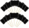 Vin Beauty 56PCS Party Labels - Black Mini Chalkboard Signs for Buffet, Blank Toothpick Flags Cocktail Sticks Party Food Flags for Buffets to Write On, Cupcake Toppers Cheese Labels