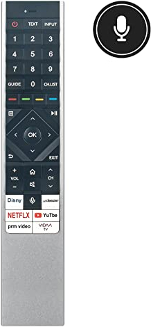 ERF6N64 New Replacement Voice Remote Control fit for HISENSE U8K Series Mini LED ULED Google TV with Disney+ DEEZER Netflix YouTube Prime-Video VIDAA-TV Buttons 75U8K 85U8K 65U8K 55U8K