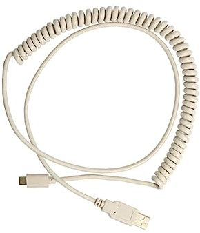 Hemobllo 1pc Coiled Usb Cable for Type-c Mechanical Keyboard Spring Design and Easy to Install Replacement for Broken Cables Performance Gaming and Everyday Use