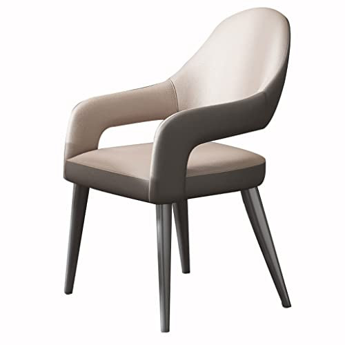 Moderne Küchenstühle Leder Sessel Mit Eisen Kunststoff Metall Stuhlbeine für Kommerzielle Heimrestaurants (Color : Light Gray)