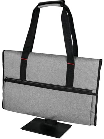 SUNFECILI Monitor Carrying Case Protective Monitor Travel Bag 24in Computer Monitor Storage Bag Portable Computer Monitor Carrying Bag Travel Carrying Case for Screens and Monitors,Gray