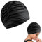 Cuffia Piscina Donna e Uomo, Cuffia Piscina per Adulti con Capelli Lunghi, Cuffia Piscina Donna e da uomo, Cuffia da nuoto per capelli lunghi, per Bagno Nuoto e Sport, Nero