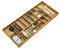 Orga-Box-1 BAMBUS Besteckeinsatz mit 15 Fächern für Blum Tandembox/Antaro Schubladen 1119 x 473 mm im 120er Schrank Besteckkasten für Wellmann und Alno Küchen und vielen weiteren mehr
