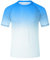 Huayuzh UV Shirt Herren Rashguard T-Shirt UPF 50+ Schnelltrocknend Leicht Atmungsaktiv Schwimm Surfen Wandern Top Verlaufsfarbe Weiß L
