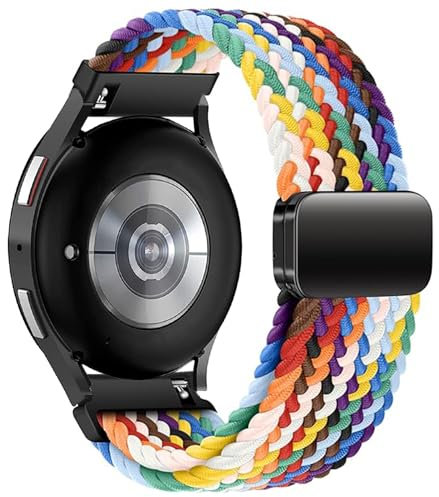 Issinlky Correa Trenzada de Nylon para Galaxy Watch 7/FE/6/5/4 40mm 44mm, 20mm Elástica para Watch 6 Classic/4 Classic/5 Pro/3 41mm/Active 2/Active 40MM/42mm