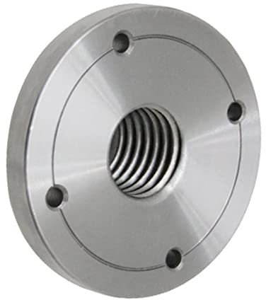 Zubehör für Drechselbänke, Planscheibe for Holzdrehbank aus Stahl, Gewinde M33 x 3,5, 3 Zoll ohne Spannfutter