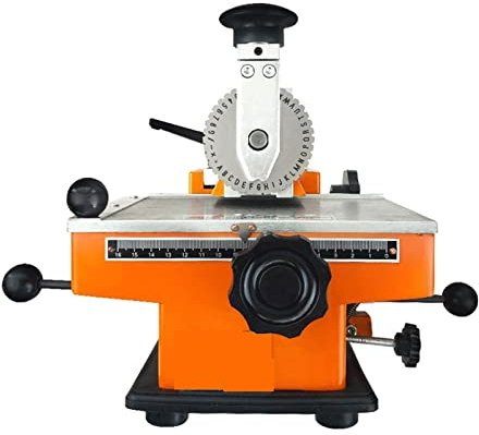 MEIVIYA YL-360 Kleine halbautomatische Desktop-Markierungsmaschine Metalltypenschild Mosaikschnitzwerkzeug Zeichengravurmaschine Drucker