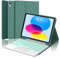 Clavier avec Trackpad pour iPad A16 11 eme/10 eme Generation 2025/2022, AZERTY Clavier Rétroéclairé avec Pavé Tactile pour iPad A16 2025, Détachable sans Fil Clavier avec Porte-Crayon, Vert foncé