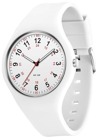 Facasu Armbanduhr Teenager Jungen Mädchen Uhr wasserdichte Analoge Sportuhren für Studenten Damen Mädchen Jungs Leicht Ablesbares Zifferblatt,Silikonarmband Kinderuhren Über 10 Jahre alt