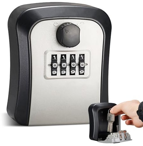 Paquet de 2 Boite Clef Code Boite a Clé avec Code Coffre-Fort à Clés Etanche et Antirouille Boite a Clefs Murale Robuste et Durable Adapté à la Maison au Garage à l'école au Bureau Boite a Clef
