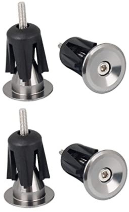 HONMEET 2 Pair Cycle Handlebar Grips Aluminum Alloy Handlebar End Lock Plugs Bar Grips Caps Quick Fit Secure Replacement Parts