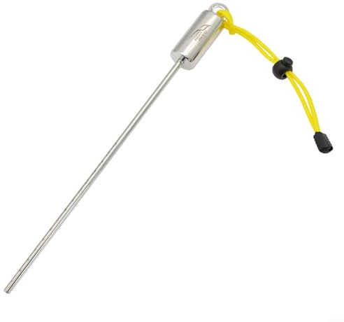Hochet de plongée sous-marine, sonde en acier inoxydable avec dragonne, outil de communication Buddy (jaune)