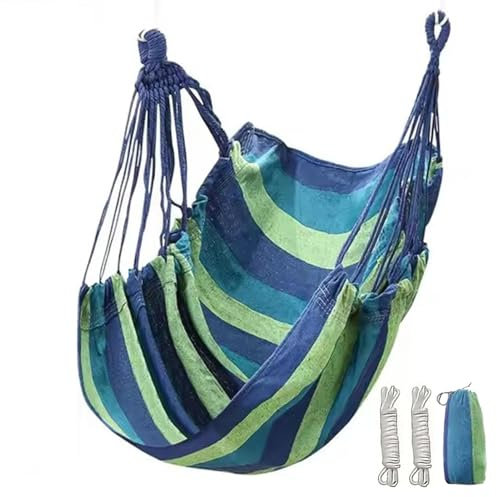 Silla de hamaca con columpio para exteriores,Silla de hamaca para dormitorio,Silla tipo cuna de hamaca de lona gruesa ampliada - Silla interior máxima de la hamaca de los estudiantes universitarios de
