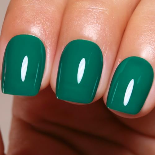Ozzeal Grün UV Nagellack, 15ML Weihnachten Grün UV Gel Nagellack Soak Off Led Herbst Winter Gel Nail Polish Starter Maniküre Salon DIY Gel Nagellack Zu Hause Für Mädchen