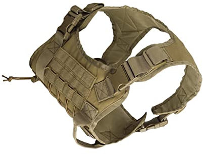 BESPORTBLE wasserdichte hundeweste Weste für Hundediensttiere Trainingsgeschirr für Hunde Haustier Geschirr Taktische hundeweste hundetüten kotbeutel Weste mit Taschen Hund Weste Anzug Brown