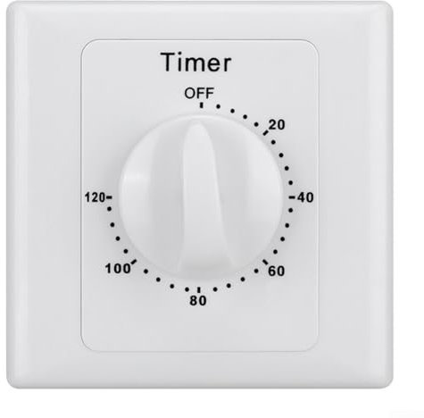 Minuteur de minuterie, compte à rebours, prise de contrôle mécanique multifonction, 100 ~ 240 V LED indicateur (120 minutes)