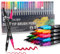 FTXanty Feutres Coloriage Adulte 24 Couleurs Feutre Aquarelle Aquamarker Feutre avec Double Pointe Aquarelle Stylos pour Peinture Coloriage Bricolage