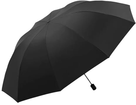 TREWQ Windschutz -Sonnenschutzweg,Schwarzer Klebstoffverbesserer Invertierter Regenschirm Für Das Reisen,Tragbare Umgekehrte Faltwagen Regenschirm,Starke Glasfaser Und Alu Black