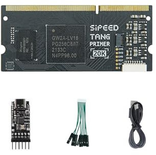 Sipeed Tang Primer 20K Gowin GW2A FPGA Core Board Development Board Kit, 128M DDR3 32MB Flash 20K LUT4 Logic Unit, Support HDMI USB ETH RGB DSP LVDS, für AI Projekte Bildung Lernen (SET1)