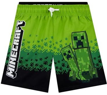 Minecraft Kleidung Jungen Schwimmanzug, Creeper Badeshorts Jungen, Badehose Junge, Gaming Badeshorts Kinder