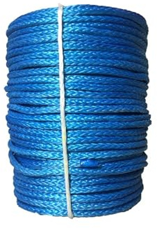 12mm X 200m Synthetic Winch Line 12000KG Heavy Duty Towing Rope For Cars Vehicle Recovery Marine With High Visibility(Blue)
