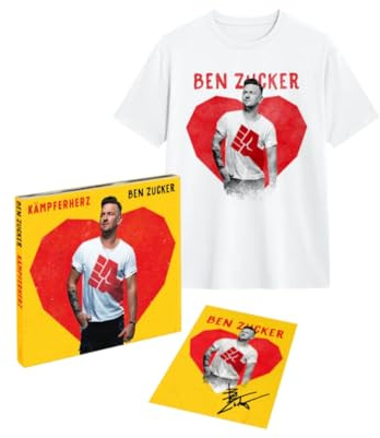 Ben Zucker, Neues Album 2025, Kämpferherz, Exklusive T-Shirt Größe M (1St) + Autogrammkarte