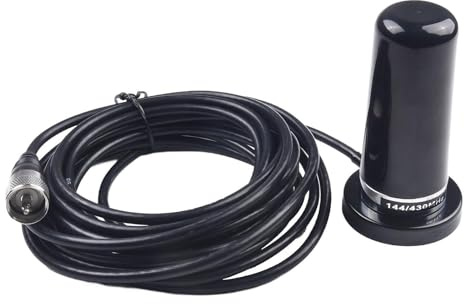UHF/VHF Dual-Band Amateur Radio Antenne, 50 Ohm, 80W, mit NMO-Montage und PL259-Stecker, kompatibel mit BTECH, ICOM, Kenwood, Midland, Yaesu, für FRS GMRS Two-Way Radio, Marine VHF, Walkie-Talkies