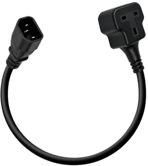 YANBORONSN IEC C14 to UK Socket, Kettle Lead for UPS PDU 0.3m | IEC C14 Male to UK Female Socket Power Adapter Cable,Female Kettle Plug Socket, 3x1.0mm² 13A 250V for UPS Monitor Router 0.3m