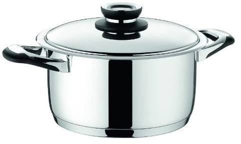 ECOVITAM – Faitout 3,8L Inox 18/10 – Diamètre 20cm – Tous feux – Thermomètre intégré
