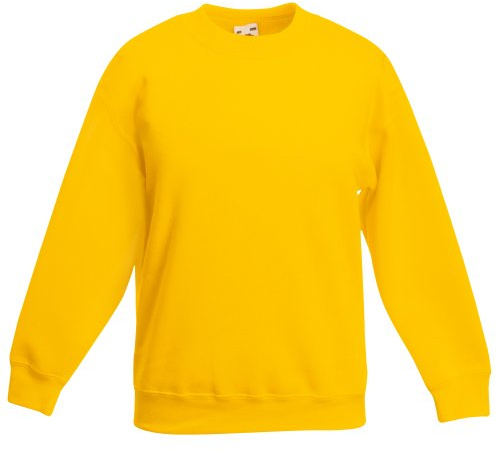 Fruit of the Loom Unisex barn set-in klassisk sweatshirt, Solrosregn, 152