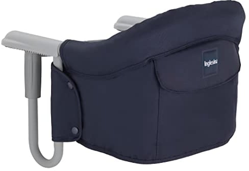 Inglesina Fast, Faltbarer Tischsitz, Blau (Blue), Einfach zu transportieren, Waschbar, Sichere Installation, Bis zu 15 kg, 35 x 27 x 42 cm