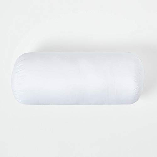 HOMESCAPES Super Microfibre Bolster Cushion Pad 30 x 18 cm (12” x 7”) Inner Insert Hypoallergenic Synthetic Cushion Filler Machine Washable