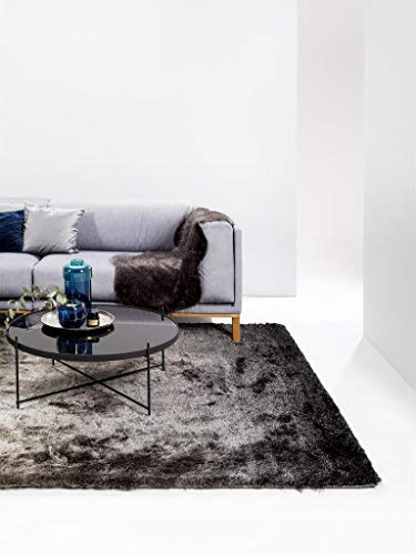 benuta Nest Hochflorteppich Whisper - Anthrazit/Grau 80x150 cm - Weicher Teppich für Schlaf- und Wohnzimmer - Pflegeleicht - Fußbodenheizung Geeignet