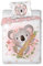 Arle-Living 3 TLG. Kinder Baby Bettwäsche Set - Koala Bär - 100x135 cm + 40x60 cm + 1 Spannbettlaken in weiß 70x140 cm - 100% Baumwolle