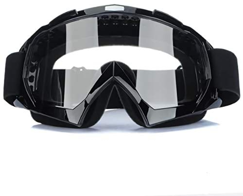 Gearmax® Lunettes Transparent Clair pour Moto Cross Goggle Anti-UV Brouillard