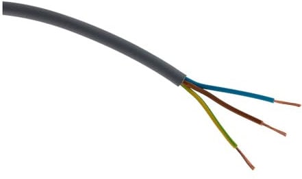 Zenitech - Cavo Di Alimentazione Elettrica H05VV-F 3G2,5mm² - Utilizzo Interno per Elettrodomestici e Utensili Elettrici - Resistente all'Abrasion - Grigio - 10m