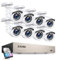 ZOSI 8CH Außen Video Überwachungssystem 1080P DVR Recorder mit 8X Outdoor 2MP Überwachungskamera Set 1TB Festplatte, 24M IR Nachtsicht, Bewegung Alarm