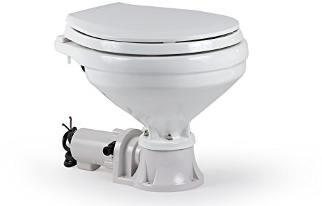 wellenshop Bootstoilette elektrisch mit Zerhacker Bordtoilette Toilette Boot WC