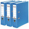 Falken 3er Pack PP-Color Kunststoff-Ordner. Made in Germany. 8 cm breit DIN A4 Pastell-Farbe aqua Vegan