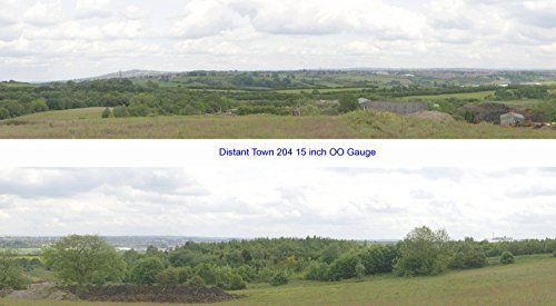 id Backscenes Scenic Backgrounds - 15 inches high - Distant Town (204)