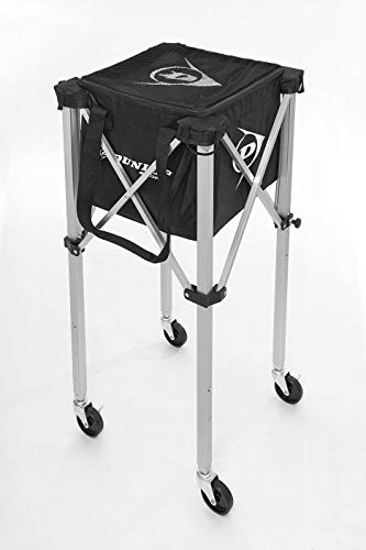 Dunlop Sport Tennis – Erwachsenen Foldable Teaching Cart, 144 Bälle Balltürwagen, Schwarz
